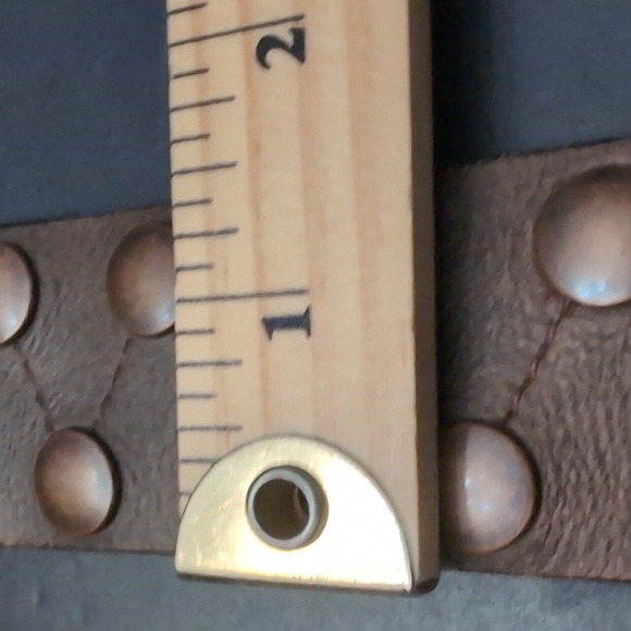 Cirque De Soleil Women's Brown Leather Studded Belt,M. - Picture 10 of 10